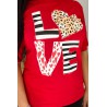 Tricou dama marimi mari Love Print 1577-23