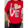 Tricou dama marimi mari Love Print 1577-23