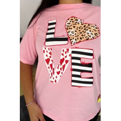 Tricou dama marimi mari Love Print 1577-23