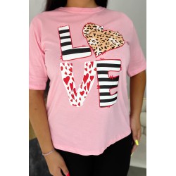 Tricou dama marimi mari Love Print 1577-23
