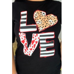 Tricou dama marimi mari Love Print 1577-23