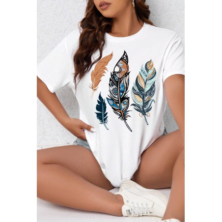 Tricou dama marimi mari Feathers 1570