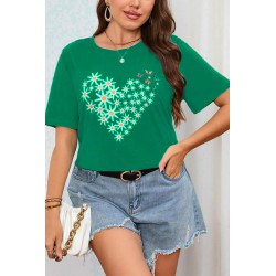 Tricou dama marimi mari Floral Heart 1575-23