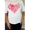 Tricou dama marimi mari Floral Heart 1575-23