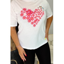 Tricou dama marimi mari Floral Heart 1575-23