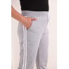 Pantalon dama marimi mari de trening 2 dungi 6008-22