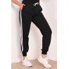 Pantalon dama marimi mari de trening 2 dungi 6008-22