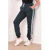 Pantalon dama marimi mari de trening 2 dungi 6008-22