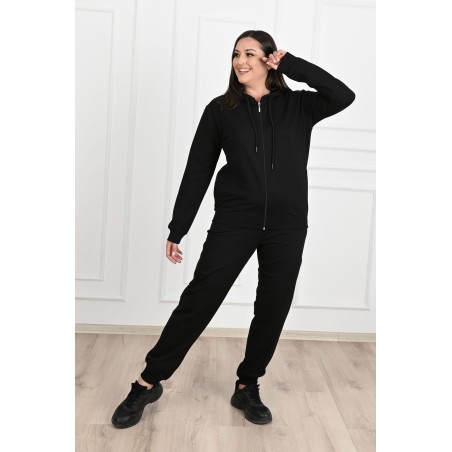 Trening dama marimi mari cu gluga simplu 8500