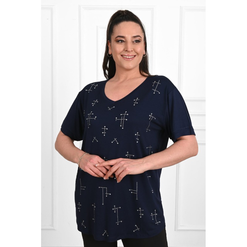 Tricou dama marimi mari cu strasuri