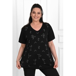 Tricou dama marimi mari cu strasuri