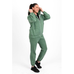 Trening dama marimi mari vatuit fermoar alb 3557-23