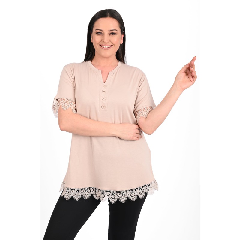 Tricou dama marimi mari cu dantela 1448