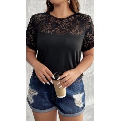 Tricou dama marimi mari cu dantela 1428