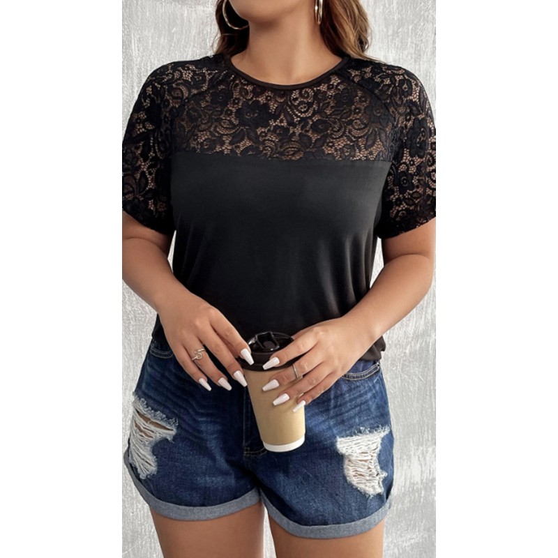 Tricou dama marimi mari cu dantela 1428