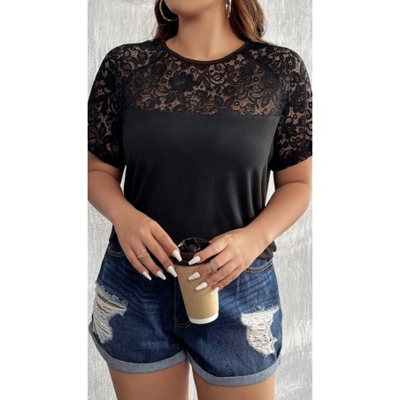 Tricou dama marimi mari cu dantela 1428