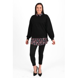 Bluza dama marimi mari cu flori 1438