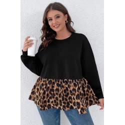 Bluza dama marimi mari cu terminatie animal print 1435