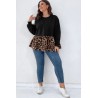 Bluza dama marimi mari cu terminatie animal print 1435