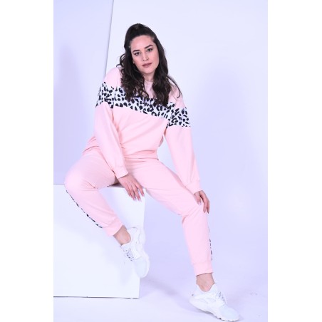 Trening dama marimi mari cu dunga animal print 9580