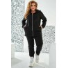 Trening dama marimi mari vatuit cu fermoar si gluga 3590