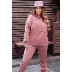 Trening dama marimi mari vatuit cu gluga Classic 3588