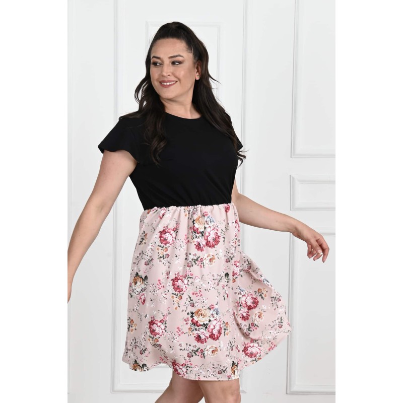 Rochie dama marimi mari imprimeu floral 5091