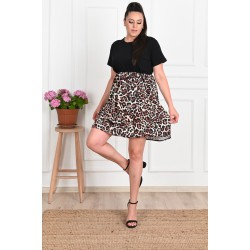 Rochie dama marimi mari imprimeu tigrat 5081