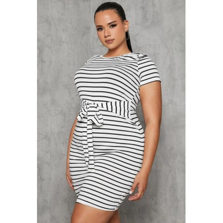 Rochie dama marimi mari cu dungi 5082