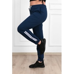 Pantalon dama marimi mari de trening cu dungi 9046
