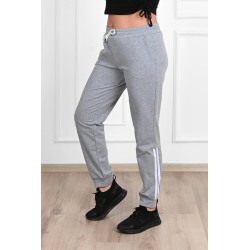 Pantalon dama marimi mari de trening cu dungi 9046
