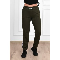 Pantalon dama marimi mari de trening cu dungi 9046