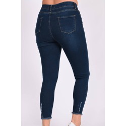 Blugi dama marimi mari cu franjuri 1005