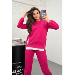 Trening dama bumbac cu fermoar lateral People 3422