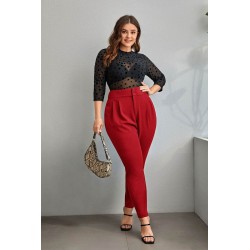 Pantaloni dama marimi mari cu nasturi PTS002