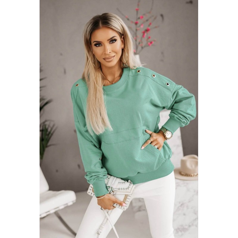 Bluza dama bumbac cu capse 1590