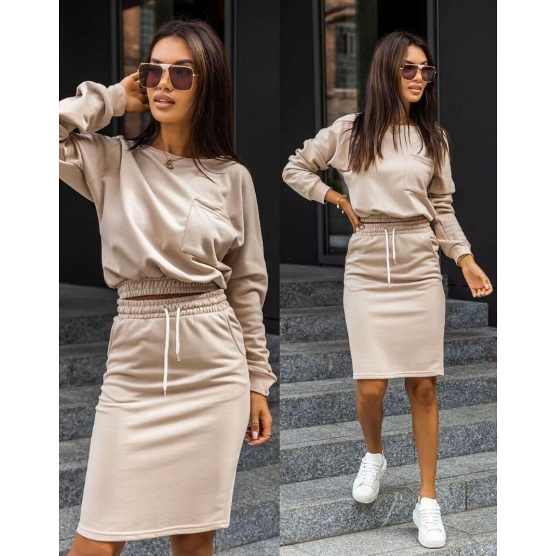 Compleu dama 2 piese cu fusta 3836