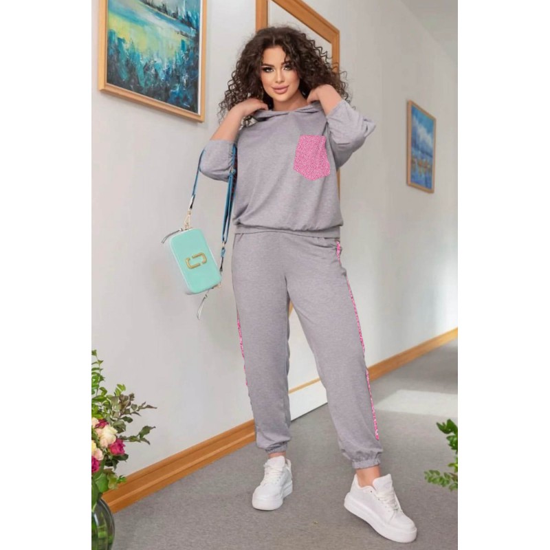 Trening dama marimi mari cu gluga Glitter 8025