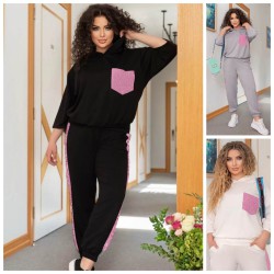 Trening dama marimi mari cu gluga Glitter 8025