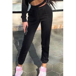 Pantalon dama bumbac cu decupaj 6225