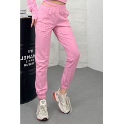 Pantalon dama bumbac cu decupaj 6225