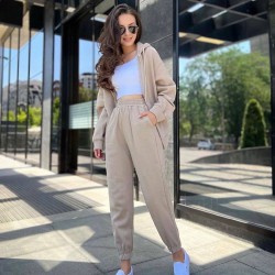 Trening dama bumbac cu fermoar 3878