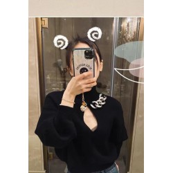 Pulover dama moale cu lant 911