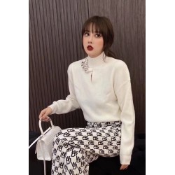 Pulover dama moale cu lant 911