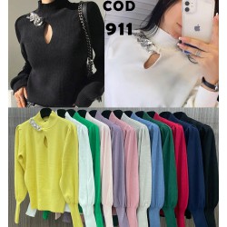 Pulover dama moale cu lant 911