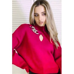 Pulover dama moale cu lant 911