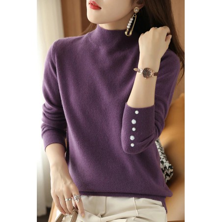 Pulover dama moale cu perle si strasuri 308