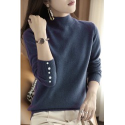 Pulover dama moale cu perle si strasuri 308