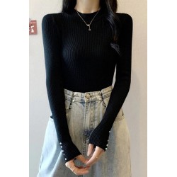 Pulover dama moale cu perle si strasuri 326