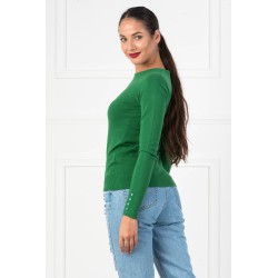 Pulover dama moale cu nasturi 516